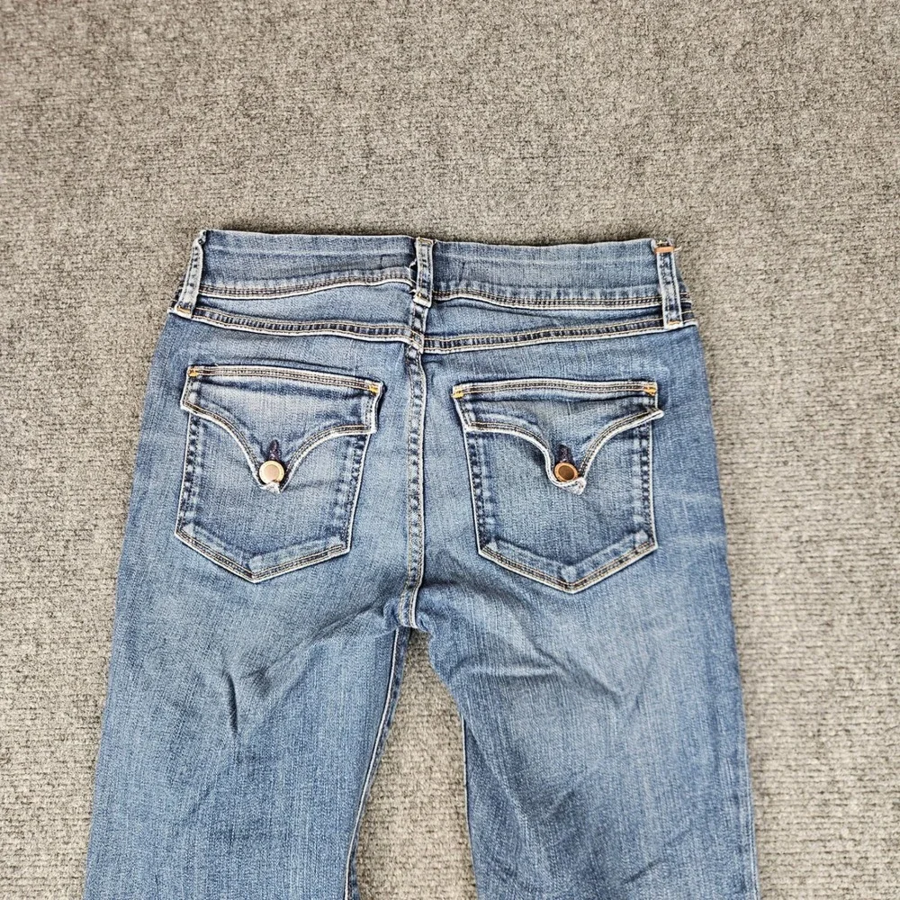Hudson Los Angeles Collin Skinny Jeans Womens 27 Medium Wash Flap Pocket Denim